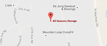 All Seasons Storage Map and Directions